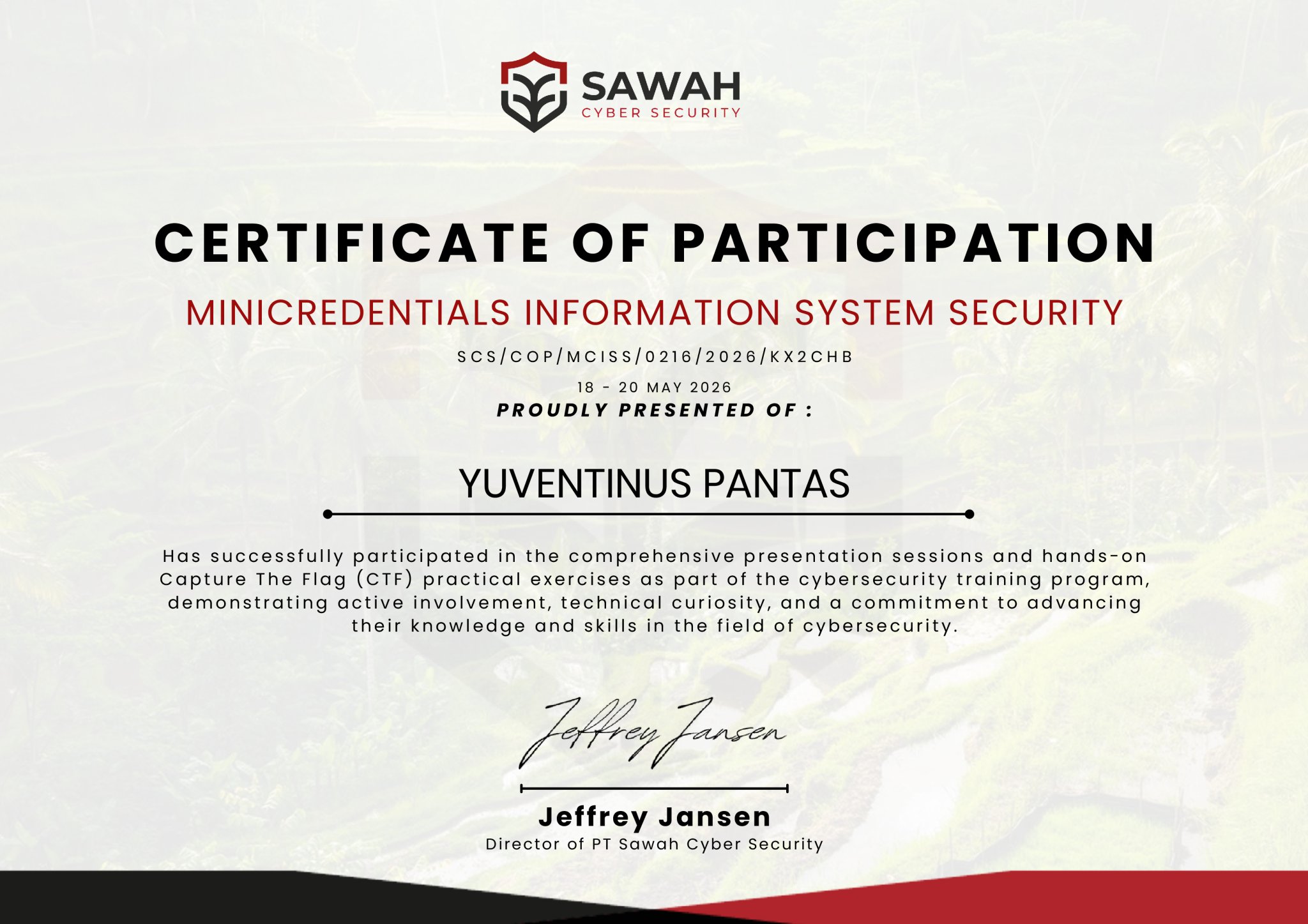 Participation Certificate